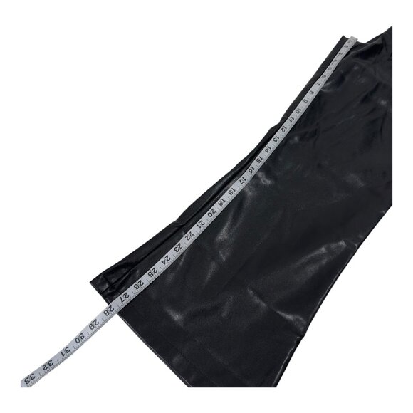 ASOS Design Black Faux Leather Flared Pants Women’s Size US 12 - Picture 6 of 12